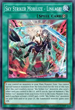 Sky Striker Mobilize - Linkage! L26D-ENS22 1st ED NM Yu-Gi-Oh! SECRET RARE - Image 1