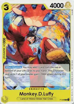 ONE PIECE Monkey.D.Luffy (Pre-Release Tournament) #P-036 Promo NM - Image 1