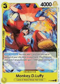 ONE PIECE Monkey.D.Luffy (Pre-Release Tournament) #P-036 Promo NM - Image 3
