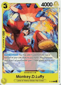 ONE PIECE Monkey.D.Luffy (Pre-Release Tournament) #P-036 Promo NM - Image 5