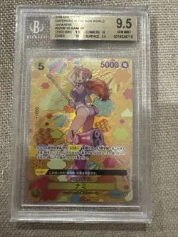 One Piece Nami OP08-106 SP Alternate Art BGS 9.5 GEM MINT (PSA 10 CrossU) - Image 1