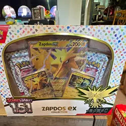 Pokemon TCG Scarlet & Violet 151 Zapdos ex Collection Box EN 4 Cards Promo 6+ - Image 1