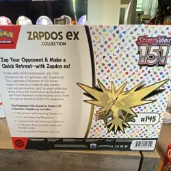 Pokemon TCG Scarlet & Violet 151 Zapdos ex Collection Box EN 4 Cards Promo 6+ - Image 2