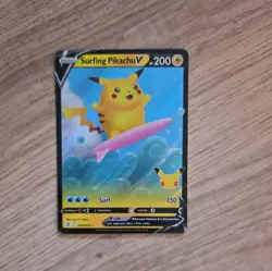 Pokemon Surfing Pikachu v Celebrations Card 008/025 Pack Fresh - Image 3