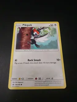 Pokemon Sun & Moon Base Set Pikipek Common Card 106/149 NM - Image 1