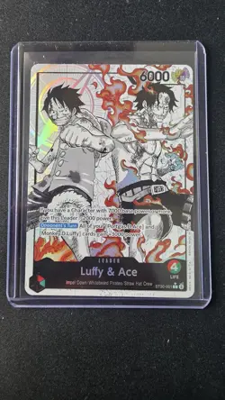 ST30-001 Luffy & Ace leader AA (Parallel) One Piece Card Game ENGLISH - Image 1