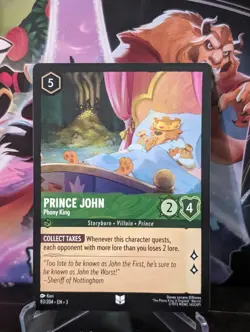 Prince John Into the Inklands 83/204 Lorcana TCG Card NM/M Regular - Image 1