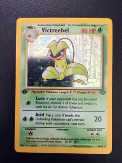 Pokemon TCG Victreebel Jungle Holo Card 14/64 Unlimited Holo Rare, 1st Edition - Image 1