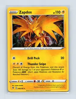 Zapdos (Cosmos Holo) 048/185 Holo Miscellaneous Cards & Products Pokemon LP - Image 1