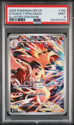 Pokemon TCG Ethan's Typhlosion Card Destined Rivals Series, PSA 9 - Image 1