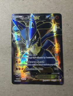 2014 Pokemon Furious Fists Lucario Ex Holo Card 107/111 - Image 1