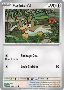 Farfetch'd 083/165 SV 151 MEWen English Pokemon Card NM - Image 1