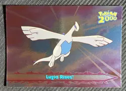 Topps Pokemon The Movie 2000 Lugia Rises SILVER FOIL CARD #64 First Print Blue - Image 1