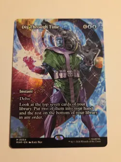 Dig Through Time (Borderless) X1 MSH MTG Marvel Super Heroes - Image 1