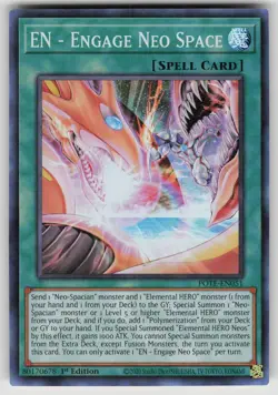 EN - Engage Neo Space POTE-EN051 Super Rare Yu-Gi-Oh Unlimited NM - Image 1