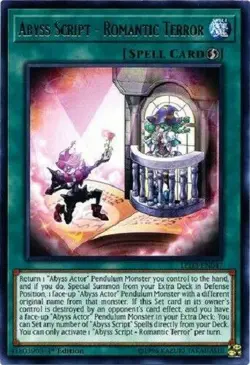 Abyss Script - Romantic Terror - LED3-EN047 - Rare - 1st Edition - Yugioh - Image 1