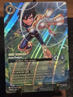 Lorcana Hiro Hamada Store Championship Foil Enchanted Promo 24B/P2 EN 7 - Image 1