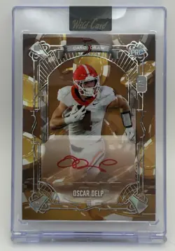 Oscar Delp Autographed Wild Card 5 Card Draw Football 2025 Red Ink 1/1! Auto! - Image 1