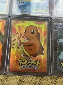 Pokemon 6 Card Lot Holos - Squirtle Charmander Charizard Topps, Blastoise Cards - Image 3