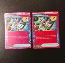 Lot of 2 Energy Search Pro 176/191 ACE SPEC Pink Trainer Cards MT Mint - Image 1
