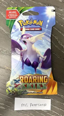 Pokemon TCG XY Roaring Skies Sealed Sleeved Booster Pack - 10 Cards - Image 1