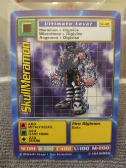 SkullMeramon ST-48 Ultimate Level Digimon Digi Battle Starter 1 Card 1999 Bandai - Image 1