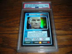 STAR TREK CCG JEAN LUC PICARD FOIL GRADED PSA 9 MINT AMAZING CARD DECIPHER - Image 3