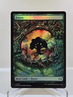 MTG Forest #0291 Foil Tarkir: Dragonstorm (TDM) Magic the Gathering - Image 1