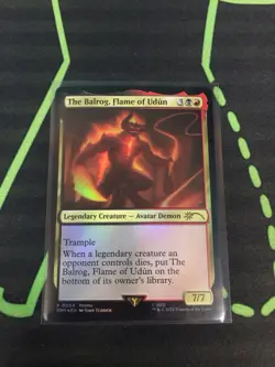 MTG Magic The Gathering The Balrog, Flame Of Udun Foil Promo LOTR Commander - Image 1