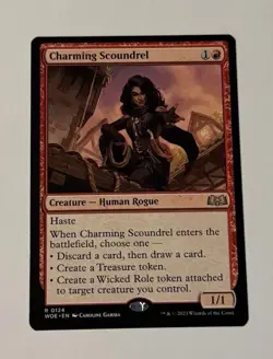 MTG Charming Scoundrel - Wilds of Eldraine NM - Image 1