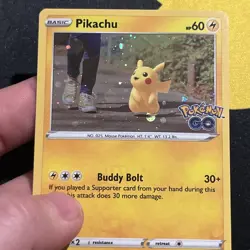 Pikachu 027/078 (Cosmos Holo) - Pokemon Pokemon GO - LP - Image 2