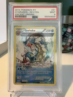 Pokemon Gyarados 21/98 XY - Ancient Origins Reverse Holo PSA 9 - Image 1