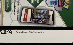 Crown Zenith Pokemon Elite Trainer Box PTCGO Online Code Lucario VStar Messaged - Image 1