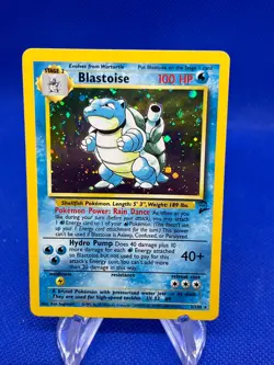 VTG 2000 Pokemon Base Set 2 Blastoise 2/130 Holo Rare NM - PRINT LINES - Image 1