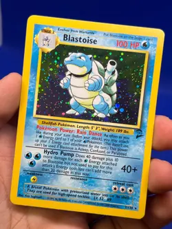 VTG 2000 Pokemon Base Set 2 Blastoise 2/130 Holo Rare NM - PRINT LINES - Image 2