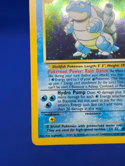 VTG 2000 Pokemon Base Set 2 Blastoise 2/130 Holo Rare NM - PRINT LINES - Image 5