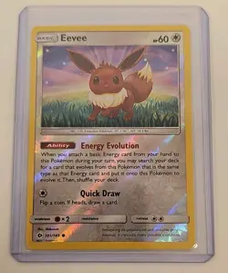 POKEMON EEVEE 101/149 REVERSE HOLO SUN & MOON BASE SET LP - Image 1