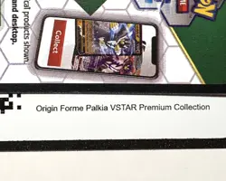 Origin Form Palkia Vstar Premium Collection Code - Pokemon Tcgo - Messaged - Image 1