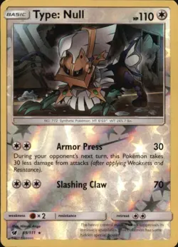 Type: Null 89/111 Holo Rare Crimson Invasion Pokemon Reverse Holo Near Mint - Image 1