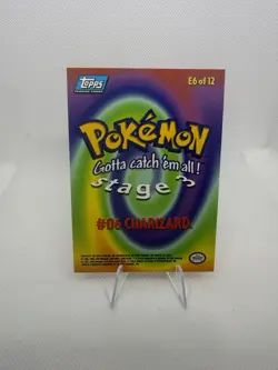 Charizard 1st Printing (Blue Topps Logo) Topps Pokemon Movie #E6 1999 - Image 2