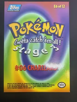 Charizard 1st Printing (Blue Topps Logo) Topps Pokemon Movie #E6 1999 - Image 4