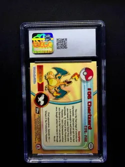 topps Pokemon TV Animation Series 1 Holo Foil #06 Charizard Fifth Print CGC 7 - Image 3