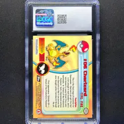topps Pokemon TV Animation Series 1 Holo Foil #06 Charizard Fifth Print CGC 7 - Image 4