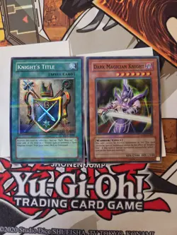 YUGIOH DARK MAGICIAN KNIGHT + KNIGHTS TITLE ROD SUPER PARALLEL RARE UNLIMITED NM - Image 2