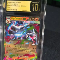 CGC Pristine 10 Mega Charizard X ex Holo 013/094 Phantasmal Flames ENG 2025 - Image 4