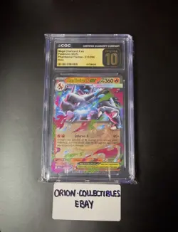 CGC Pristine 10 Mega Charizard X Ex (2025) Phantasmal Flames 013/094 Holo - Image 1