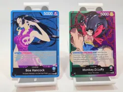 ☠ Boa Hancock + Monkey D Luffy Leaders. OP07-038 + EB02-010. One Piece English - Image 1