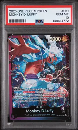 2025 One Piece Starter Deck St26 Luffy #061 Purple Black OP09-061 PSA 10 - Image 1