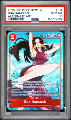 ONE PIECE LEGACY OF THE MASTER #014 BOA HANCOCK OP12-014 ALTERNATE ART PSA 10 - Image 1