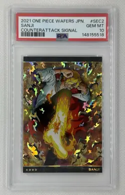 2021 ONE PIECE WAFERS SANJI #SEC2 COUNTERATTACK SIGNAL PSA 10 GEM MINT POP 20 - Image 1
